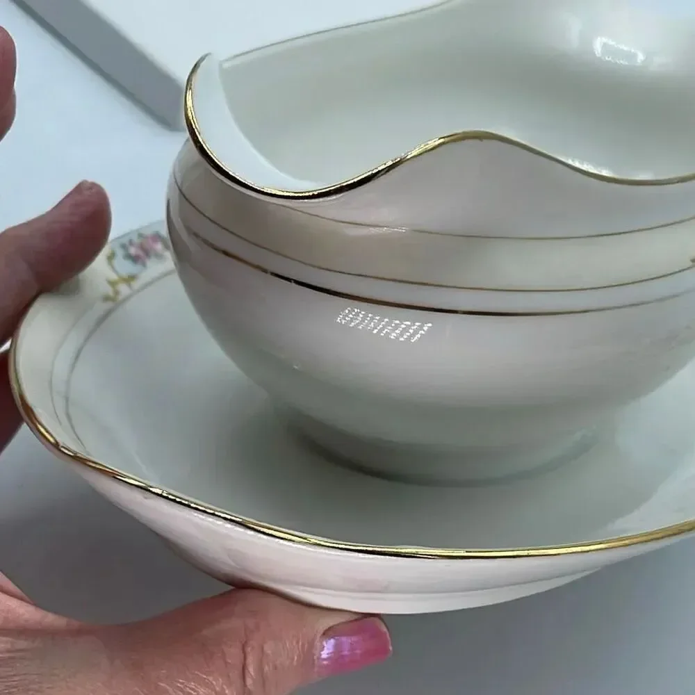 Vintage Noritake “The Celtic” porcelain gravy boat.